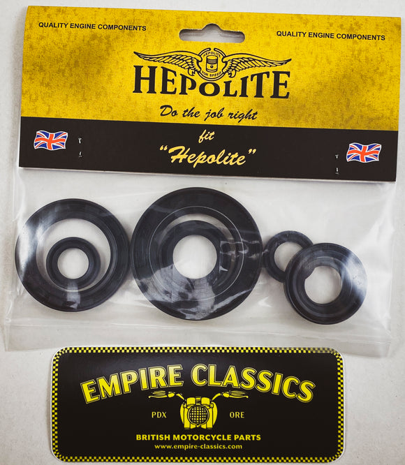Hepolite Engine and Gearbox Oil Seal Kit - Triumph Unit 650 4 speed
